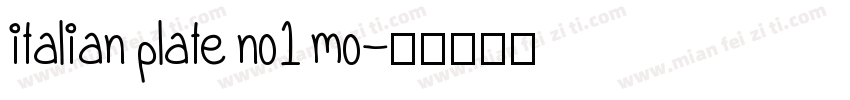 italian plate no1 mo字体转换